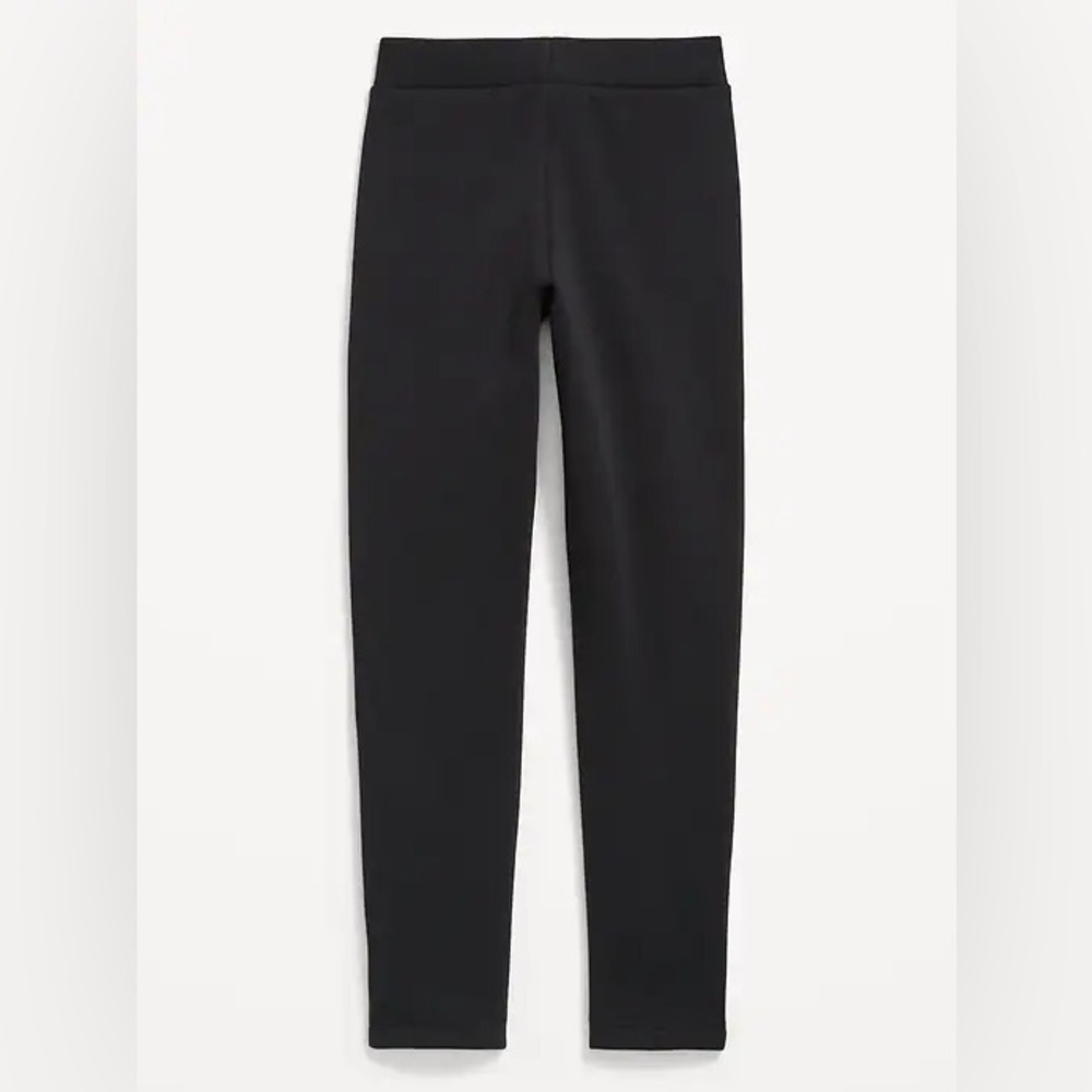 Athleta Girl Black Fleece Leggings Size Medium